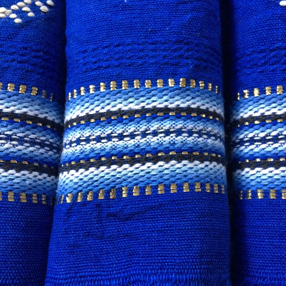 6 Aztec cotton placemats with embroidery birds - Picture 4 of 7